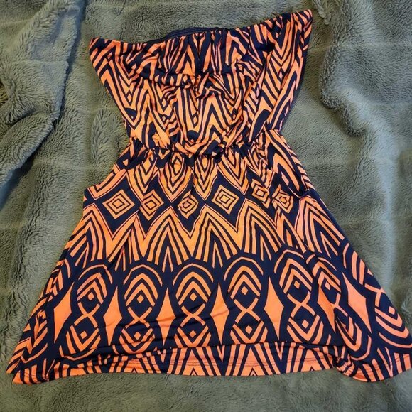 Voll ~ Colorful Oversized Halter Top size L - Picture 3 of 5